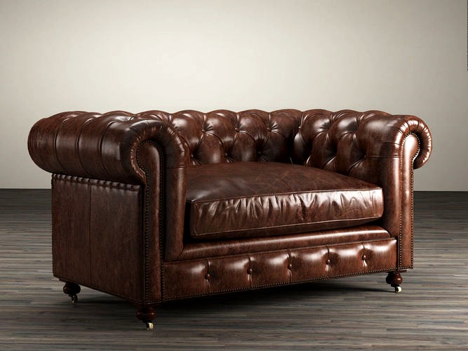 60 Kensington Leather Sofa
