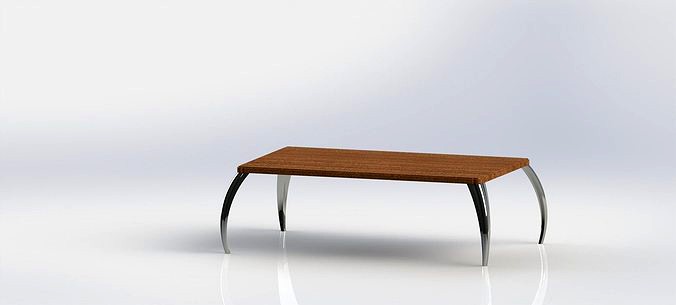 small table with metal legs