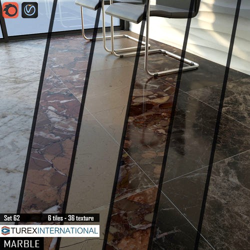 TUREX INTERNATIONAL Marble Tiles Set