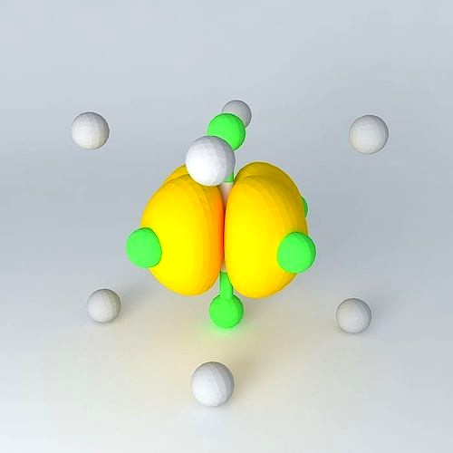 d x2y2 orbital superimosed on an octahedral model