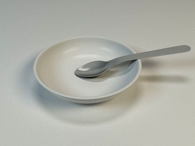 Plate and spoon