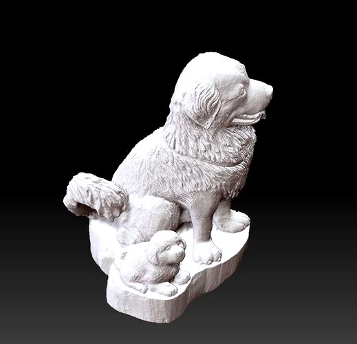 dogs statue | 3D