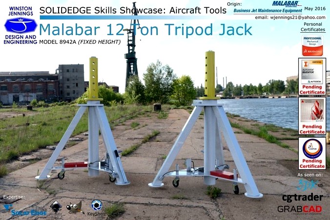 Solidedge Skills Showcase Malabar 12 Ton Tripod Jack