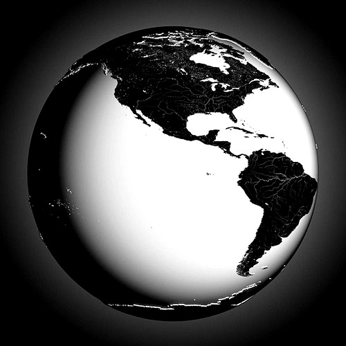 Earth black and white