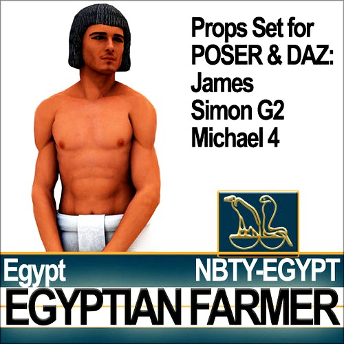 Ancient Egyptian Farmer Props Poser Daz