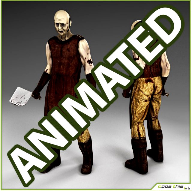 Zombie Butcher 3D Model