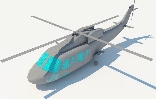 Helicopter S 76 MAX 2011 3D Model