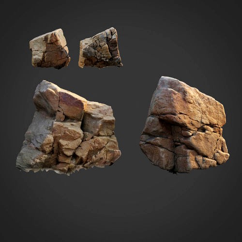 3d scanned nature stone 010