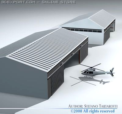 Airport hangars 3D Model