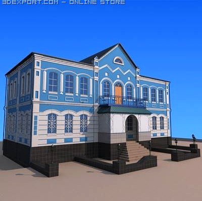 Town building 3D Model