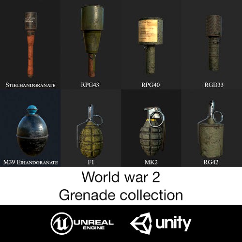World war 2 Grenade Collection