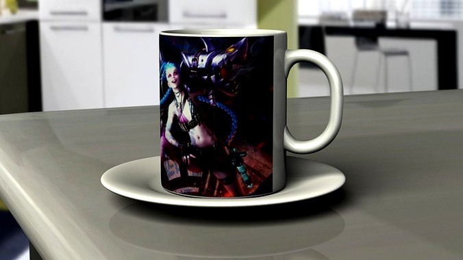 Jinx coffee cup League of Legends