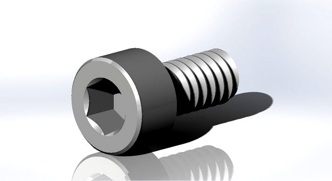 3 mm Long Socket Head Screw | 3D