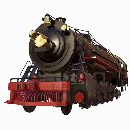 Low poly PBR Steam Train