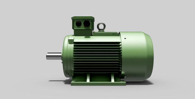 180L-B3 Top - Electric Motor - Free 3D CAD Model