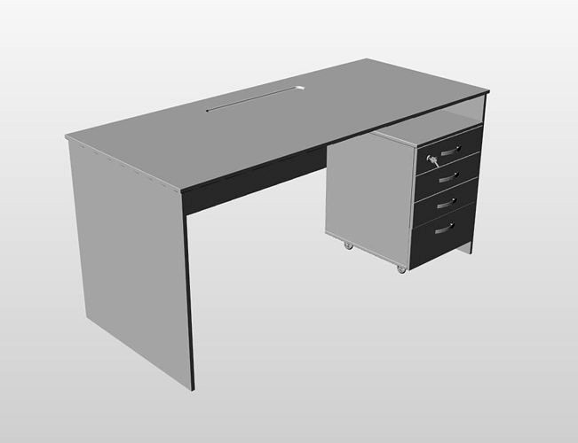 Office Table with Drawers