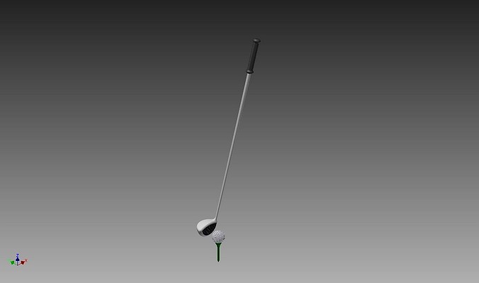 golf club ball and tee