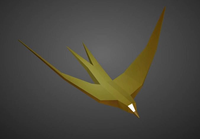 Random simple bird figure 3d model