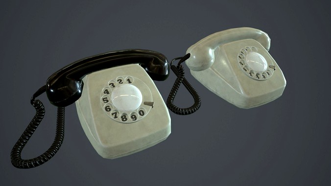 Retro Telephone PBR Game Ready