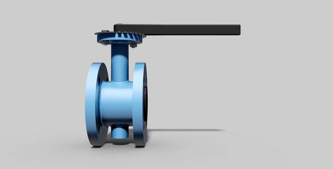 DN65 PN16 - Butterfly valve double flange NO - Autodesk Inventor