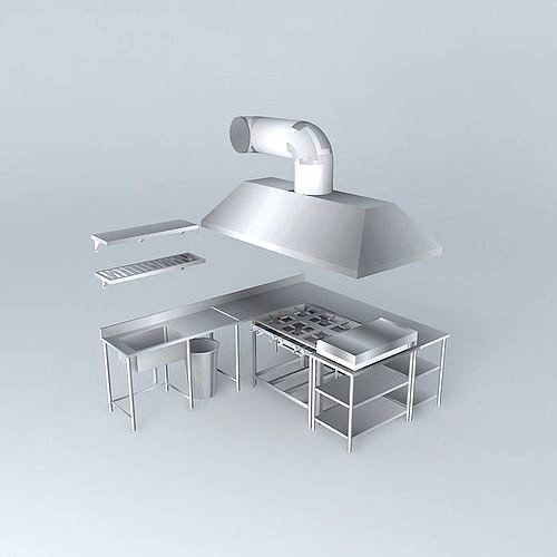 Kit233 Bench Coifa and Stove Stainless by Alex Marques