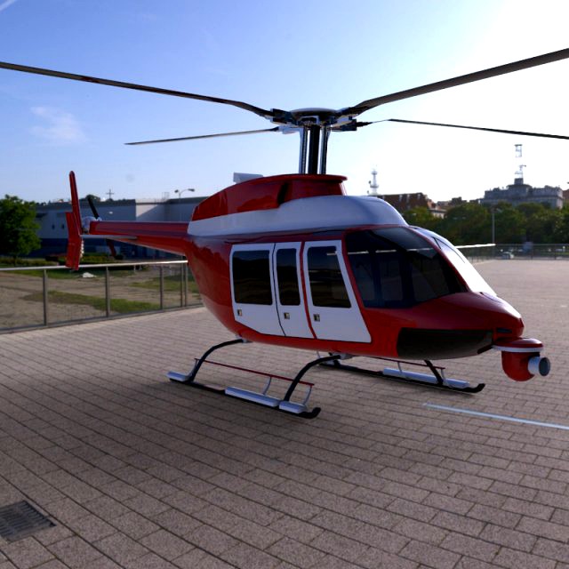 Bell 407 Jetranger 3D Model