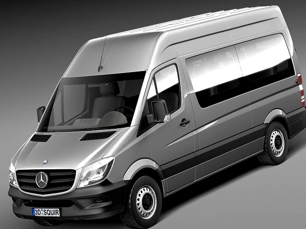 MercedesBenz Sprinter Passenger Van 2014 3D Model