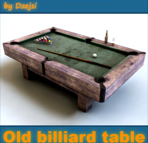 Old Billiard Table 3D Model