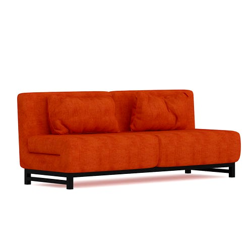 Orange Fabric Sofa