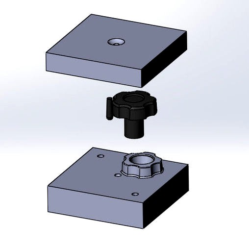 Knob and Mold Cavity