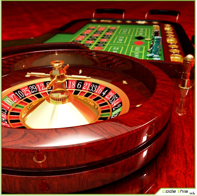 Roulette Table Casino 3D Model