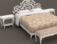 Baroque Bedroom set A 3D Model