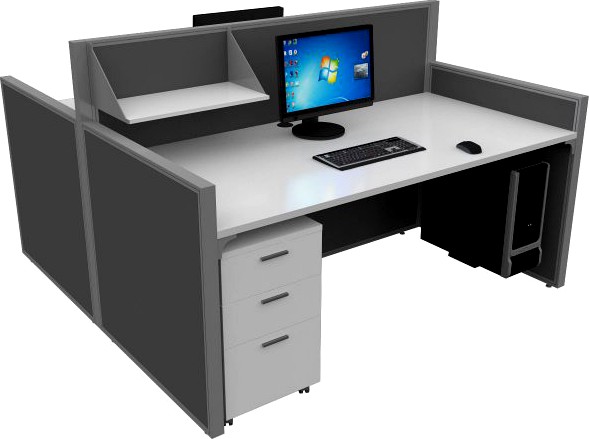 Office Desk Unit 01 3D Model