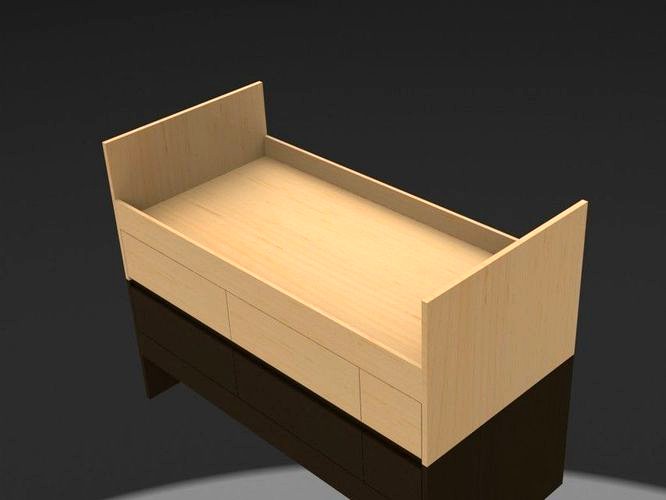 Bed 1900 x 900 mm with two large drawers