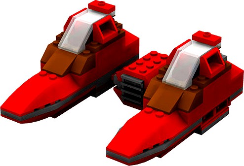 Modular Brick Twin Pod Cloud Car Poser