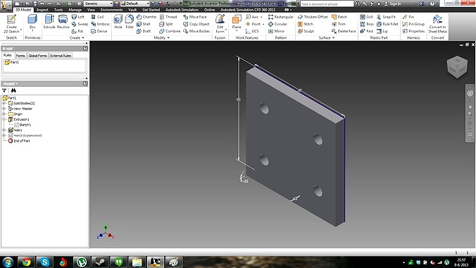 Tutorial for adaptive inventor parts