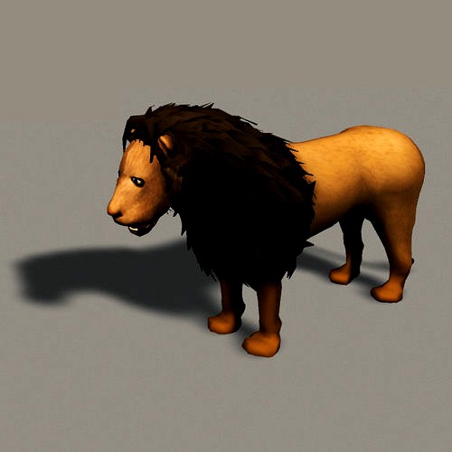 Lion 3d Lowpoly model