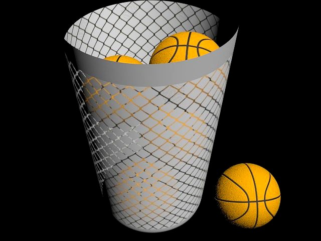 Basket and basketballs