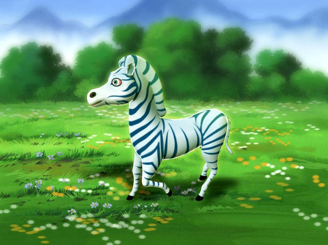 cartoon zebra