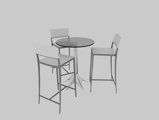 High Discussion Table rectangle chair