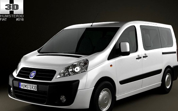 Fiat Scudo Panorama ShortWheelbase 4door 2011 3D Model