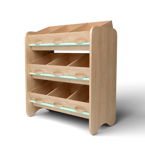 Wood Storage Box Shelf System