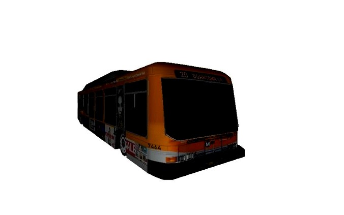 City Bus Los Angeles LOW POLY 4000