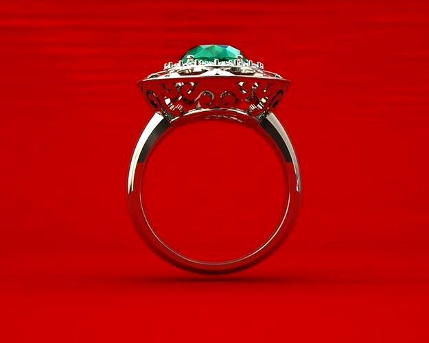 Emeral ring for queen | 3D