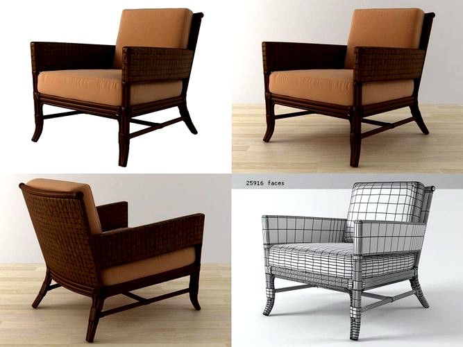 Rawhide Weave Lounge Chair