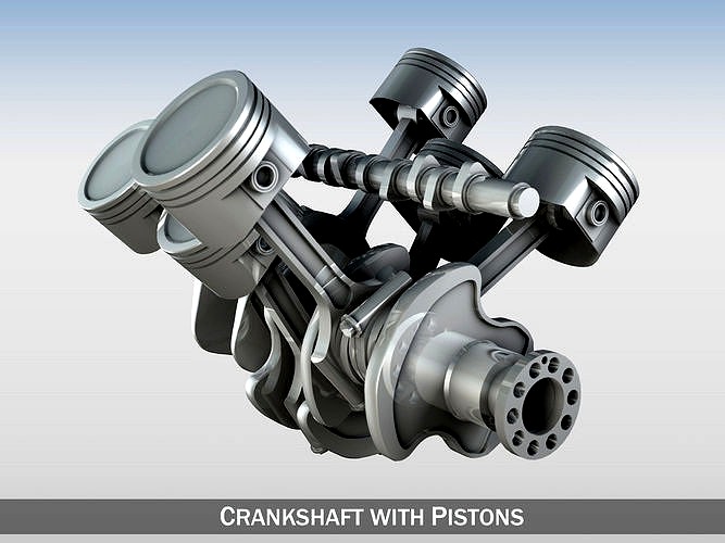 Crankshaft with pistons