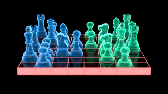 Holographic Chess Set