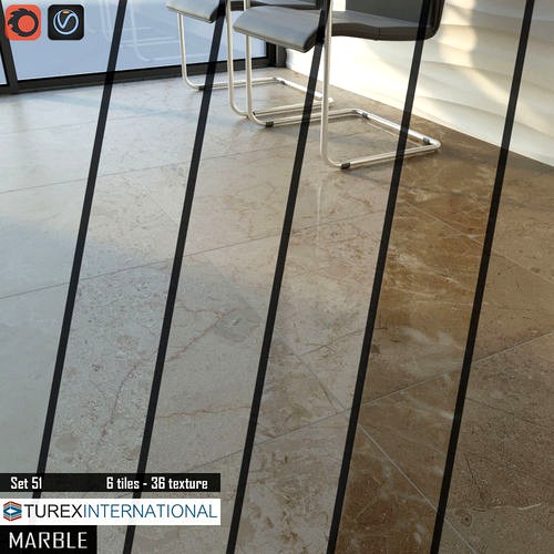 TUREX INTERNATIONAL Marble Tiles Set