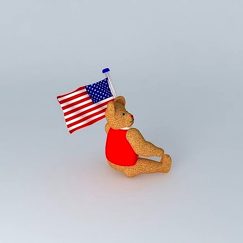 Teddy Bear with American flag