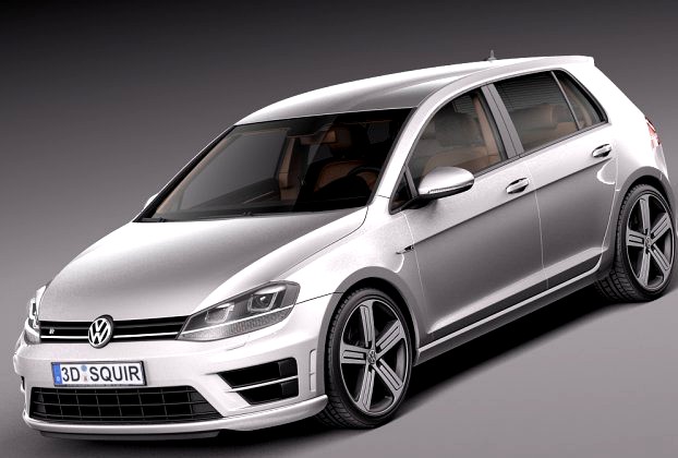 Volkswagen Golf VII R 5door 2015 3D Model